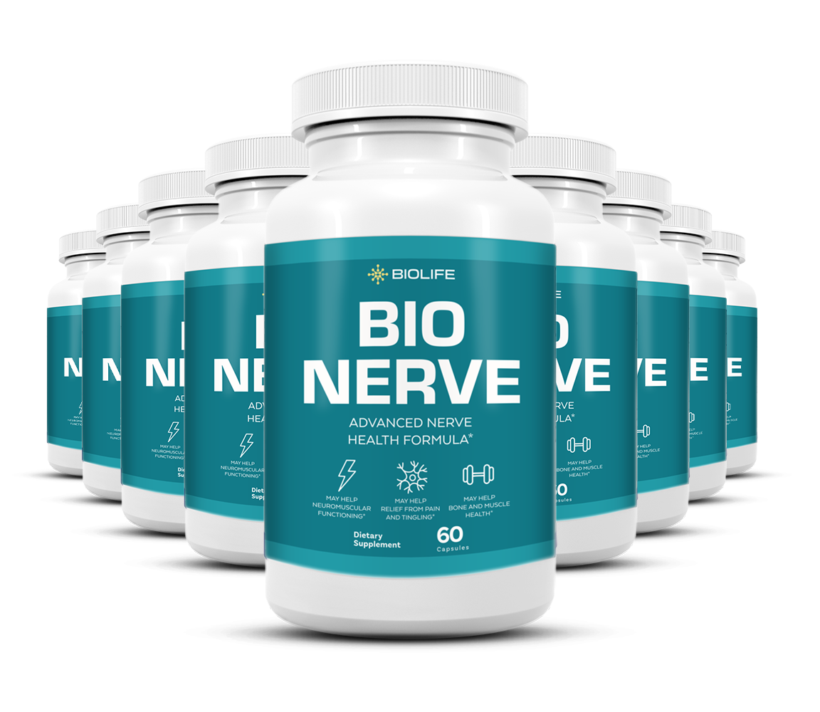 9 Bottles of BioNerve supplement.